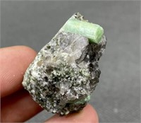 Natural green emerald mineral 22mm x 33mm