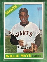 Rare Willie Mays card number 1 1966 Topps