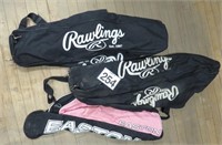 2 Rawling & 1 Easton Bat Bags