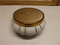 Vintage Matson Hand Painted  Vanity Dish Gold Trim