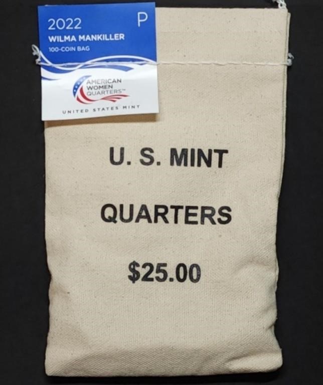 Sealed US Mint $25 Bag 2022 P Quarters