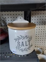 Modern Salt Ceramic Canister
