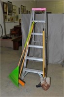 Featherlight Step Ladder and Tools