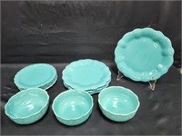 "THE PIONEER WOMAN" DISHES- (4) DINNER PLATES,...
