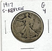 1917-S Reverse Walking Liberty Half Dollar
