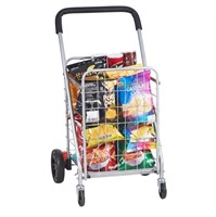 VEVOR Folding Shopping Cart, 110 lbs Max Load Capy