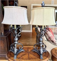 Decorative Pair of Table Lamps - See Desc