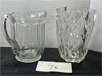 LUMINARC - CUT GLASS VASE (OGIVE ARCH DESIGN) &