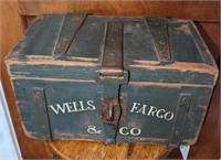 Reproduction Wells Fargo Wood & Iron Strong Box