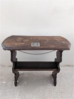 Vintage Wooden Accent Table/Book Storage