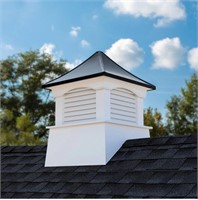Coventry Vinyl Cupola with Black Aluminum Roof