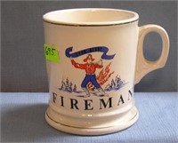 Vintage Fire department shaving mug