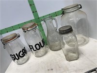 Large Glass Jars w/lids