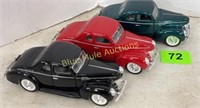 3 1940 5window coupes 1:34 scale