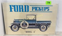 Tin Ford Model A Pick Up sign-16x11