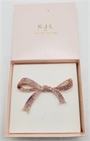 (U) Kenneth Jay Lane Breast Cancer Ribbon Brooch