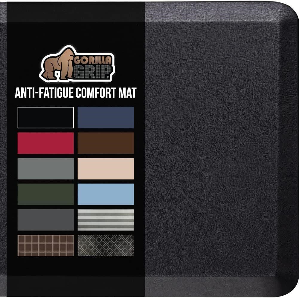 Gorilla Grip Anti Fatigue Mat, 48x20x3/4, Black