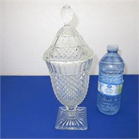 Miss America Depression Glass Footed Candy Dish &