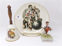 Gorham Norman Rockwell Bell, Plate & Music Box