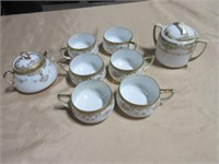 Hand painted Nippon tea set
