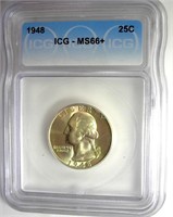 1948 Quarter ICG MS66+