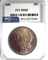 1886 Morgan PCI MS65 Lite Irridescent Tone