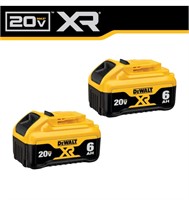 DEWALT XR 20-V 2-Pack Lithium-ion Battery (6 Ah)