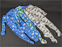 (3) 18M Zipper Pajamas: [Carter's, etc] Boy/Unisex