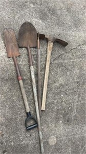 Shovel, spade shovel, hoe, pick axe