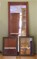 Three assorted mirrors