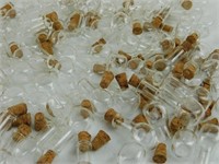 100 Cubic Glass Vials with Corks 13mmx29mm