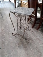 Outdoor metal table / wine rack