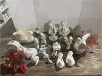 Animal figurines, home decor items, misc