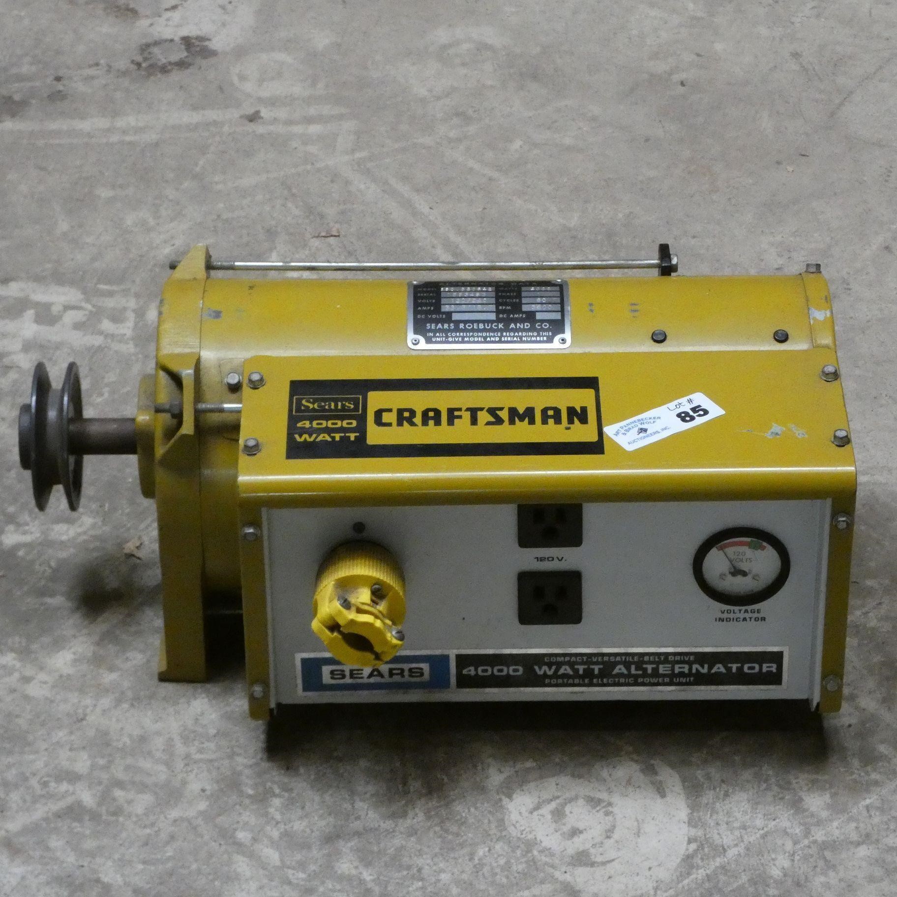 Sears Craftsman 4000 Watt Alternator