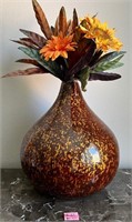 V - DECOR VASE W/ FAUX FLOWERS (L31)