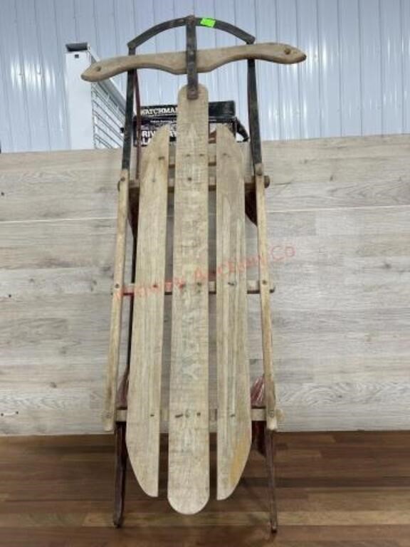 Old speedway wooden sled