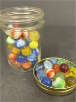 Kerr Jar of estate marbles vintage