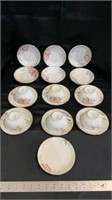 Small bowls, teacups and saucers