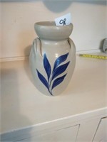Hamburg pottery vase with blue detail