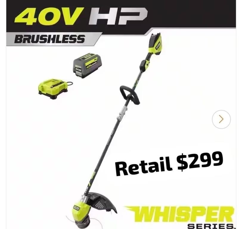 RYOBI 40V Cordless Battery  String Trimmer