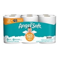 Angel Soft Toilet Paper, 12 Mega Rolls = 48 Regula