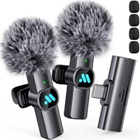 Leettus 2pcs Lavalier Wireless Microphone For