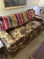 1960'S UPHOLSTERED HIDE--A-BED SOFA AND