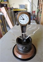 Vintage Quartz Clock Made From Aircraft Piston