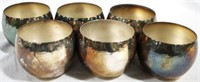 6 Silver Plated Cups Signed Italy 2.5"