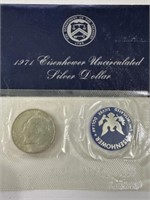 1971 Uncirculated 40% Silver Eisenhower Dollar in