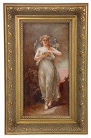 Hand Painted Porcelain Plaque – Pandora