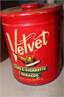 Vintage Velvet Tobacco Pipe Tobacco Tin