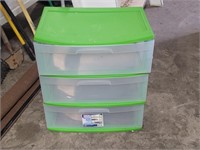 Sterlite - Green / Clear 3 Drawer Storage
