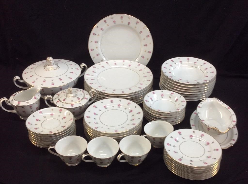 55 PCS VINTAGE NORITAKE ROSALIE CHINA